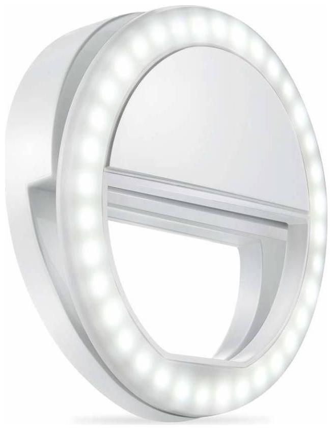 

Daylfonos Rechargeable Selfie Ring Light 36 LED Flash for Mobile TIK-tok Ring Flash (White)