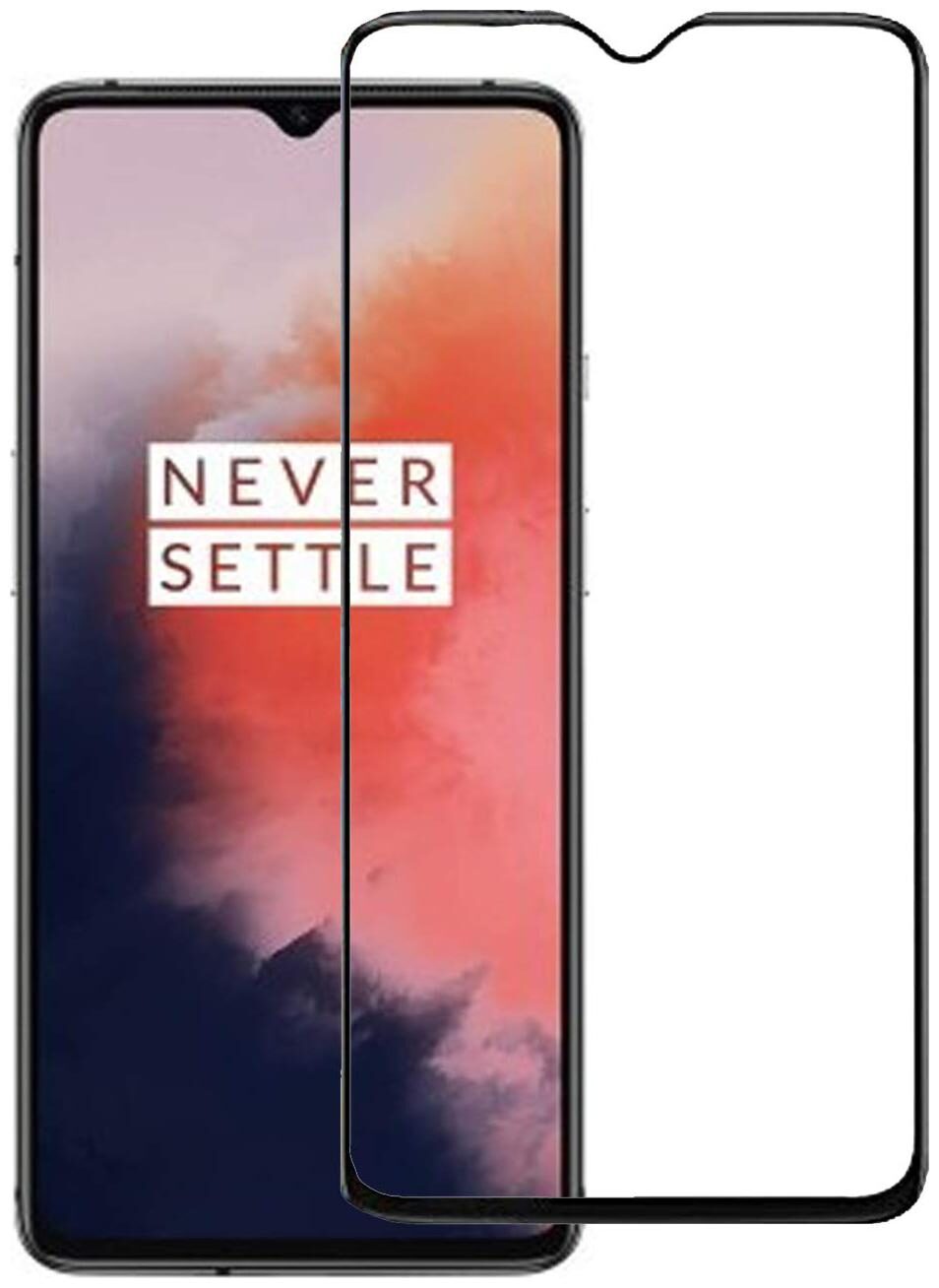 

DClick Premium Smart Impossible Screen Guard Tempered Glass For ONEPLUS 7T Edge to Edge Full Screen Coverage