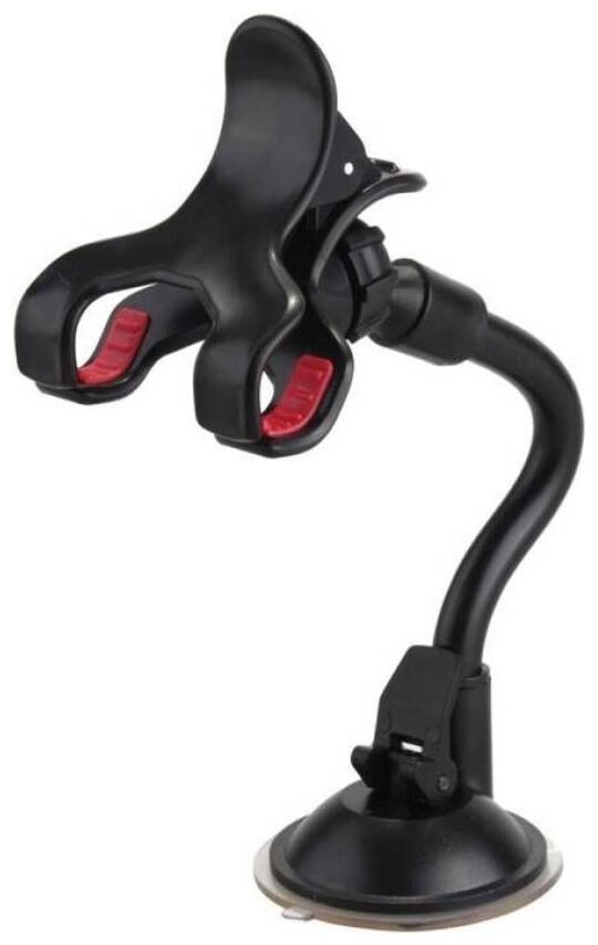 

De-TechInn Car Bike Mobile Soft Tube Holder With Multi Angle 360 Degree Rotating Clip Window Windshield Windscreens Dashboard For All Smartphones Mobile Holder