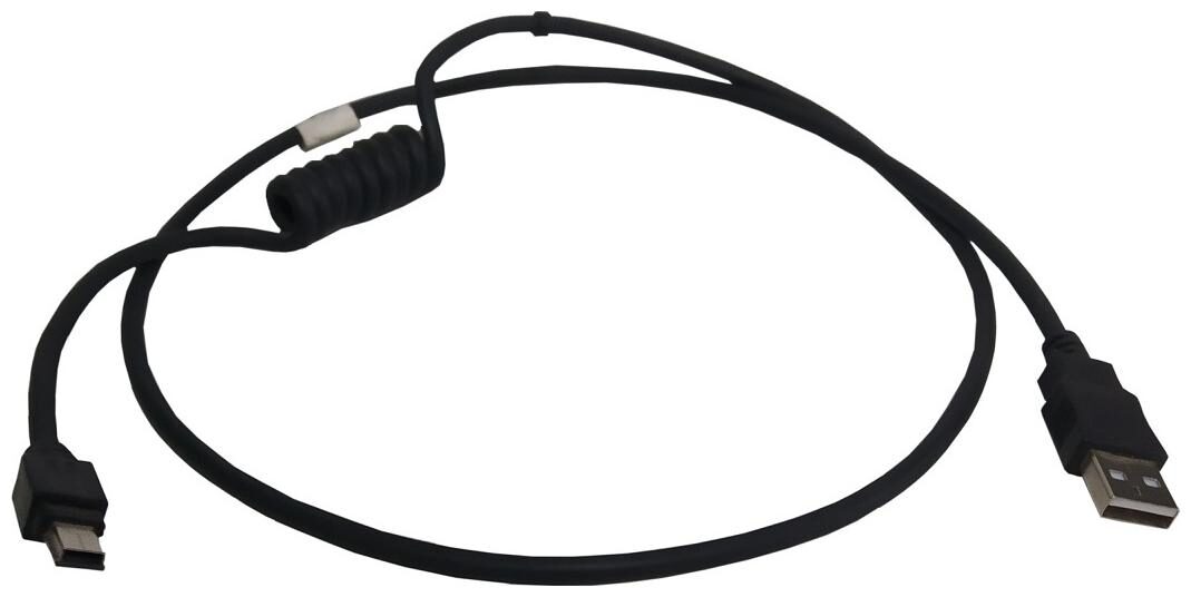 

De-Techinn Male to Male (1 Meter) Round Spiral 5Pin V3 To Smart USB 2 0 Data Sync Charge Cable Cord For Digital Cameras Mp3 Players External Hard Disks (Black)