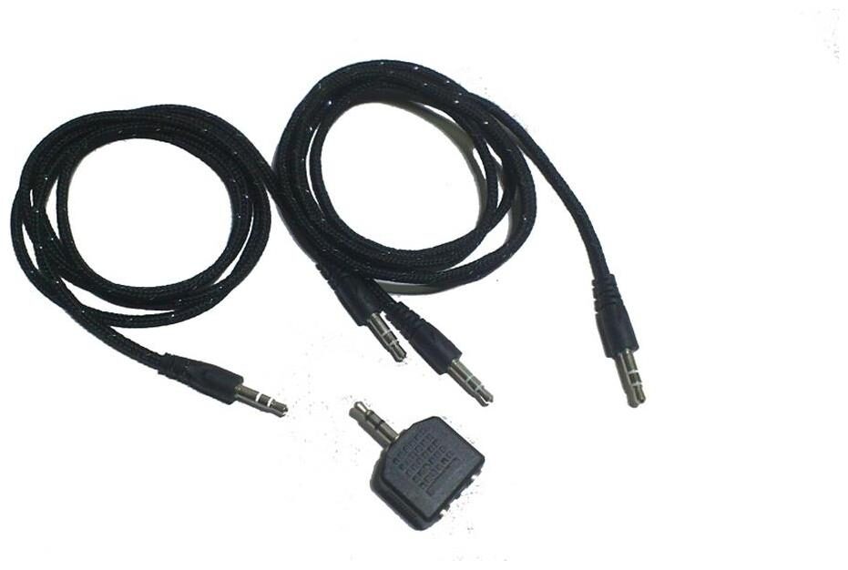 

De TechInn Mobile Tablet Laptop Car Accessories Kit of 2 Stereo Male to Male 3 5mm Audio Aux Cable 1 Audio Aux Y Splitter Adapter