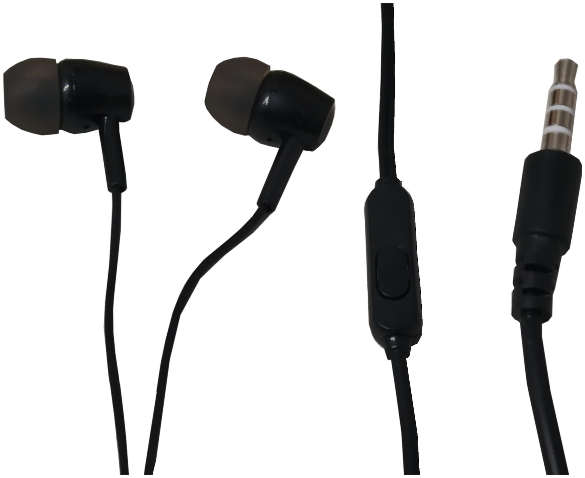

DE-TECHINN (Set Of 2PC) Premium Quality Universal Sparky Full HD Stereo Sound 3 5 Mm Jack Earphone With Mic Noise Cancellation Features Hands-Free (Black) In-Ear Wired Headphone ( Black )