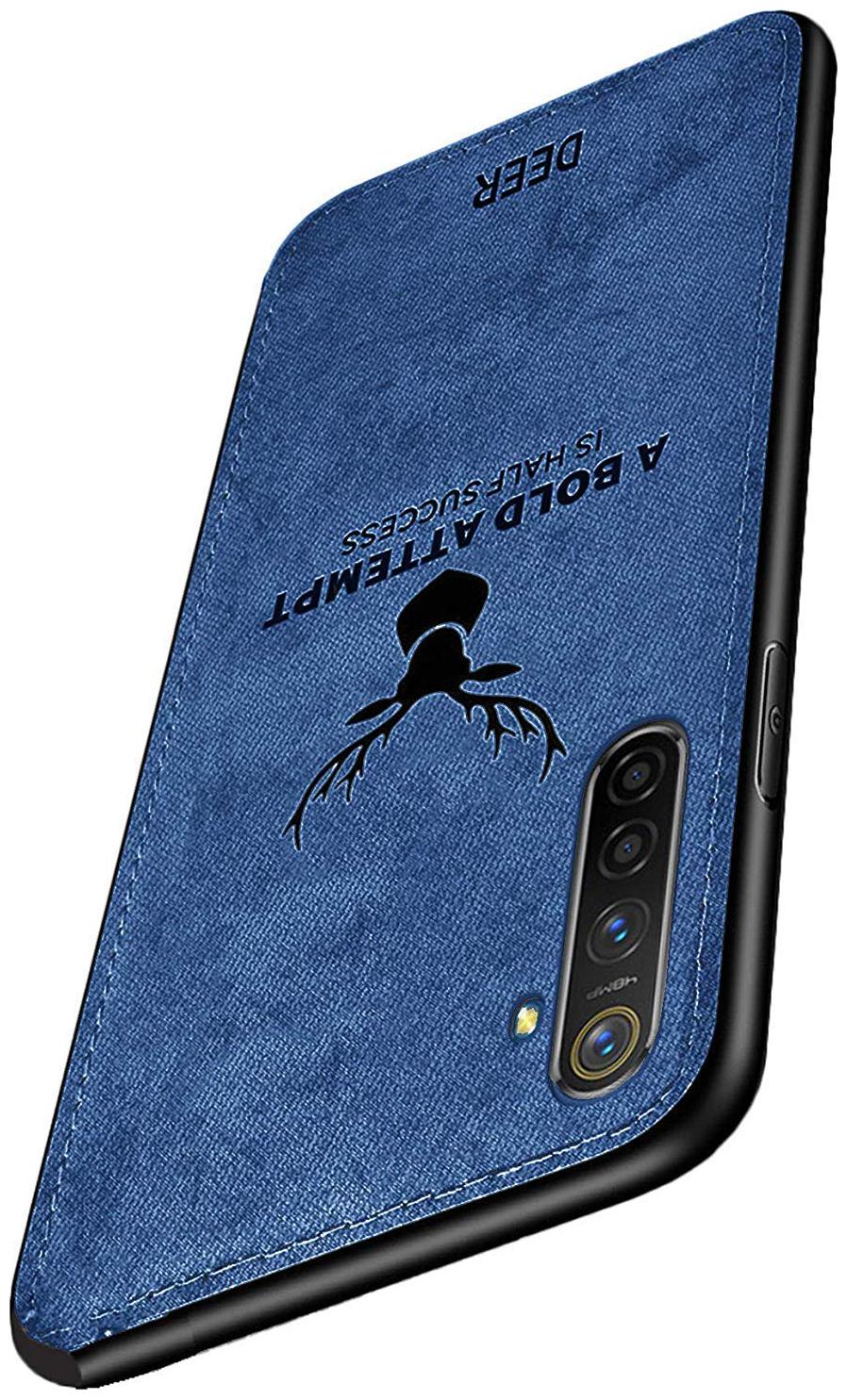 

CLOSE2 DEAL Cloth Back Cover For Realme Xt ( Blue )