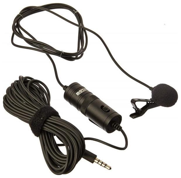 

DIVYE Boya BYM1 Omnidirectional Lavalier Condenser Microphone with 20ft Audio Cable (Black)