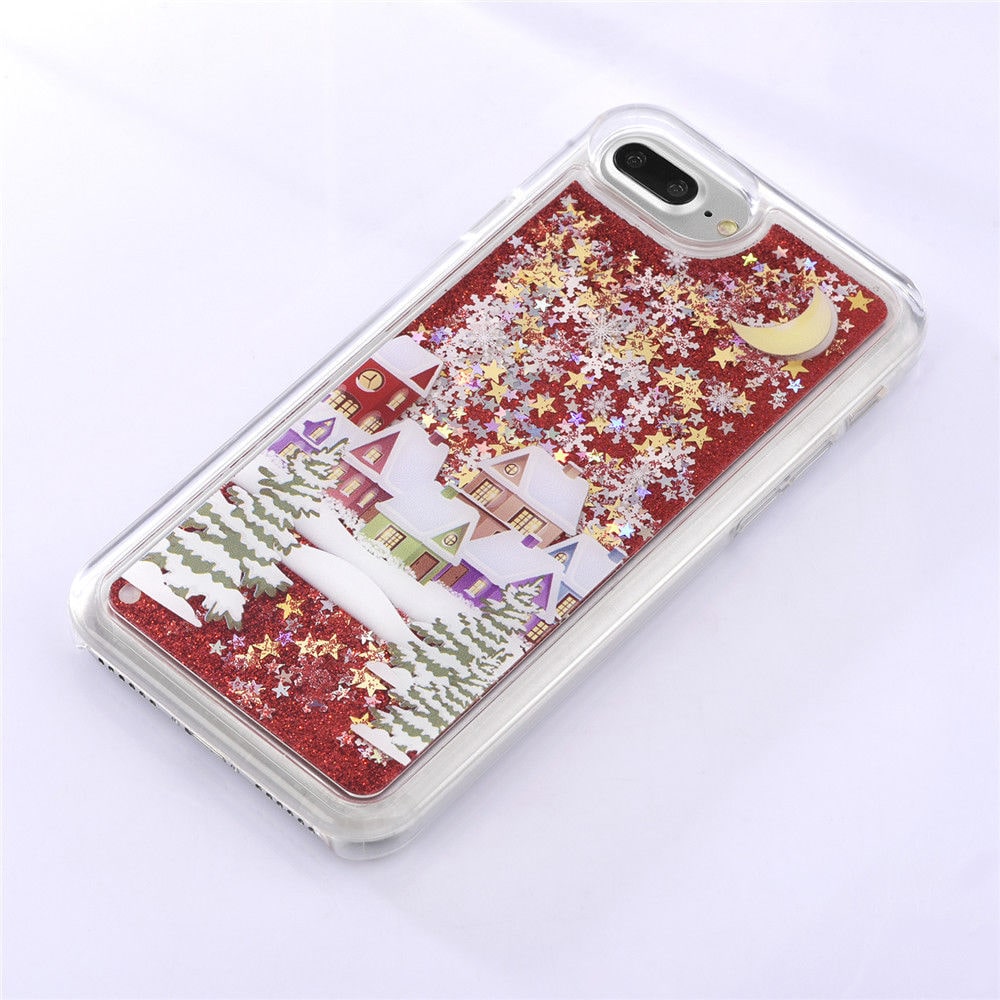

Dynamic Liquid Glitter Quicksand Clear Back Case Cover For iPhone 6 6s 7 8 Plus