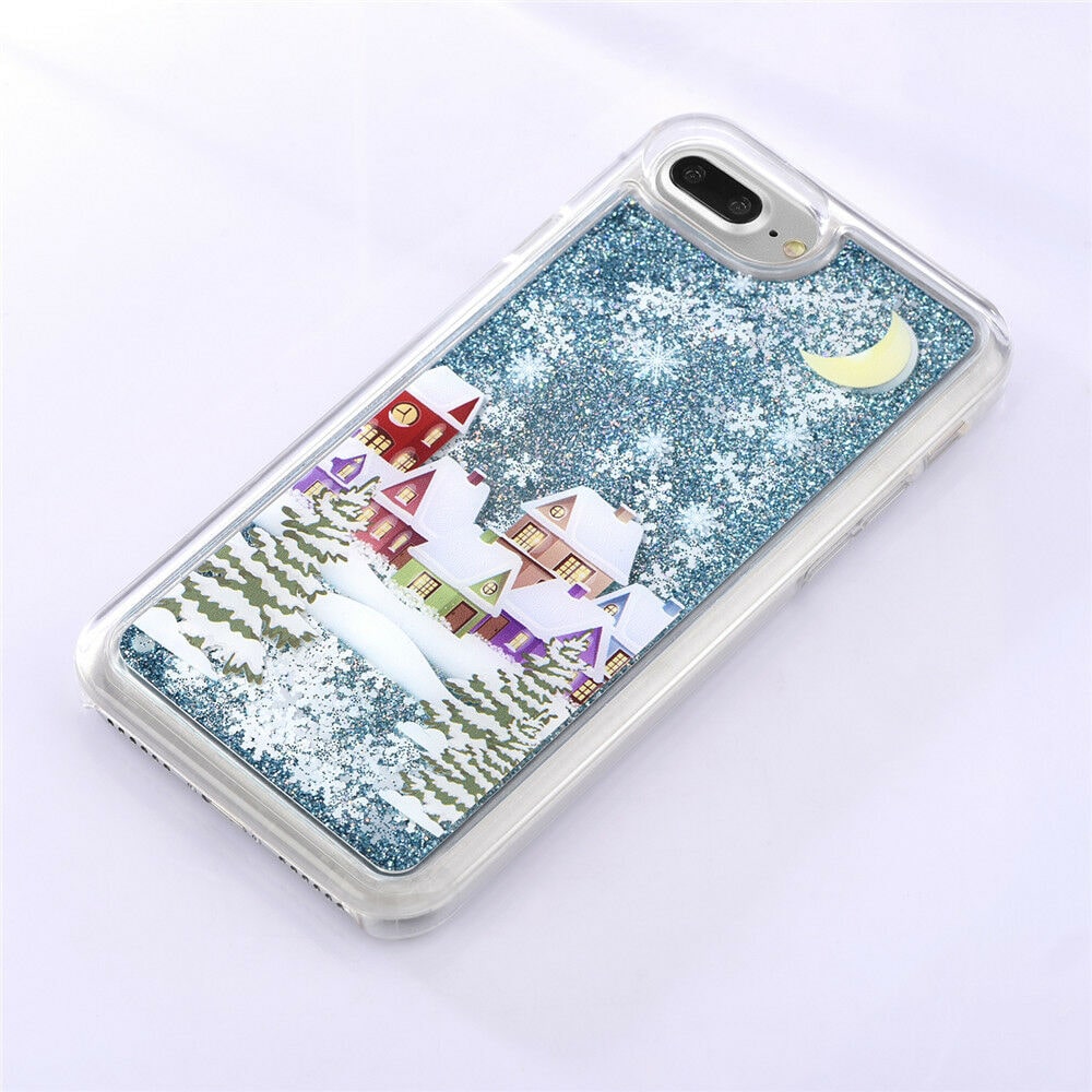 

Dynamic Liquid Glitter Quicksand Clear Back Case Cover For iPhone 6 6s 7 8 Plus