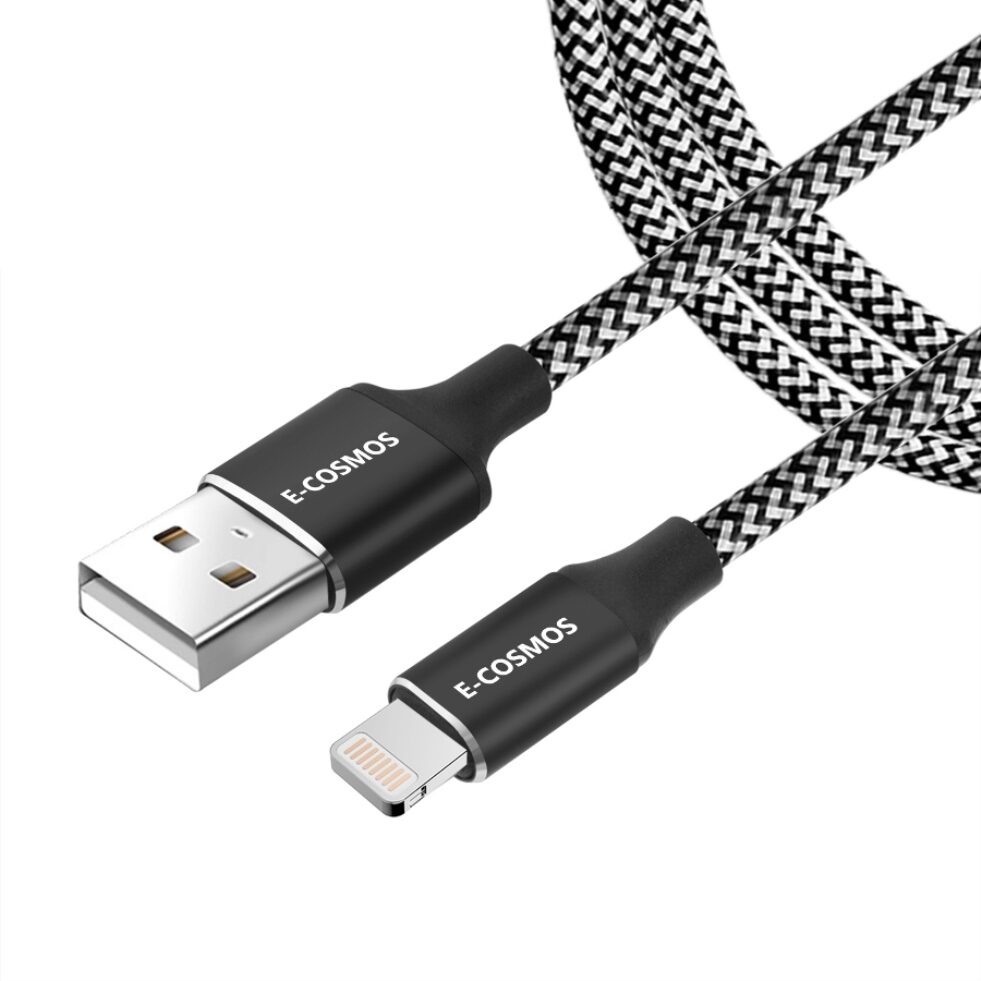 

E-Cosmos Data Charging 8 Pin (Lightning) Cable ( Above 2m Black White )