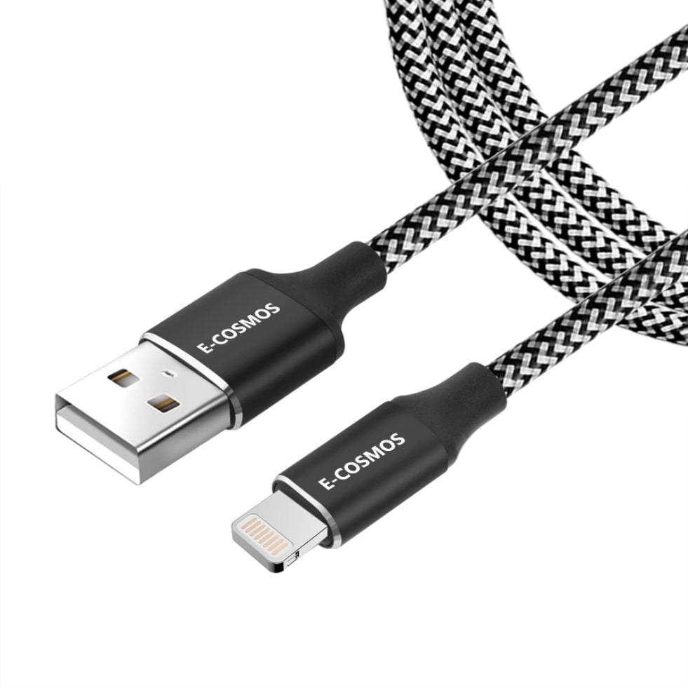 

E-Cosmos Data Charging 8 Pin (Lightning) Cable ( Above 2m Black White )
