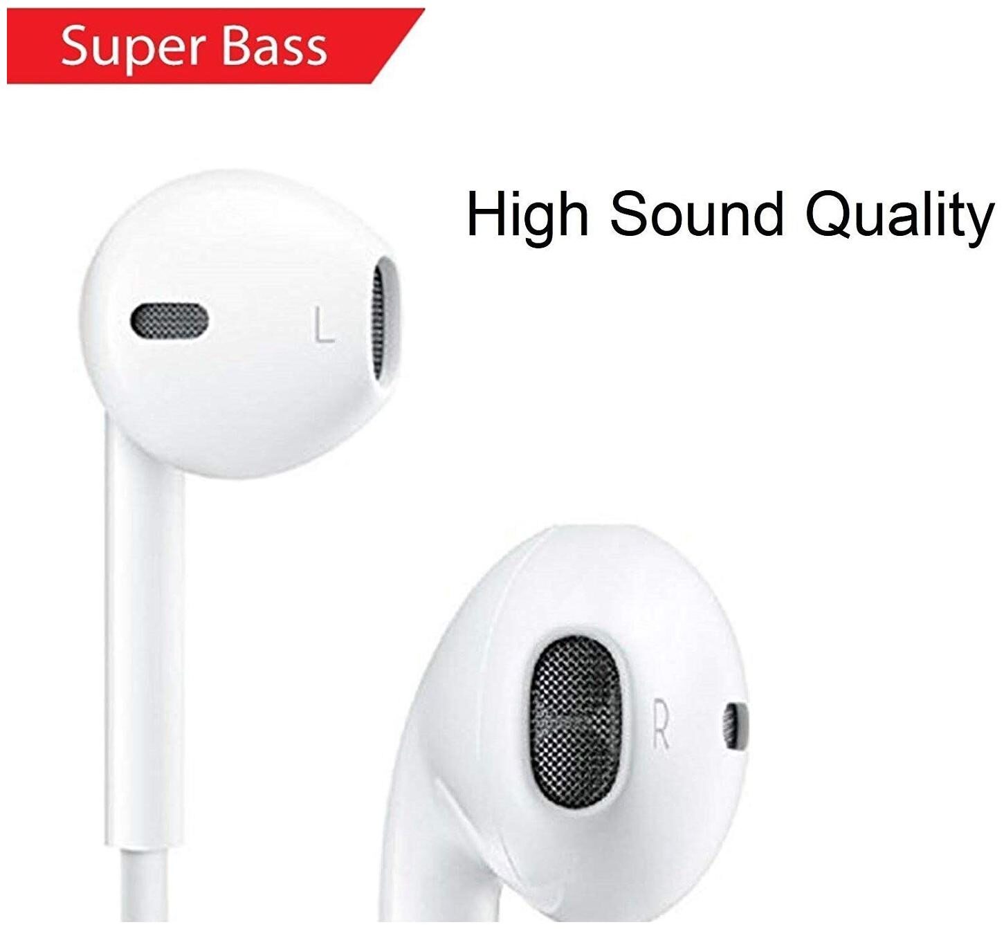 

Earphone Hands Free Mini Size Sound Controller 3 5Mm Jack Wired Headset with Mic (White in The Ear)