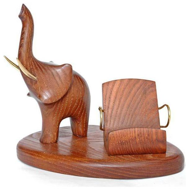 

Elephant Luxury Wooden Universal Iphone Cellphone Smartphone Desktop Holder New