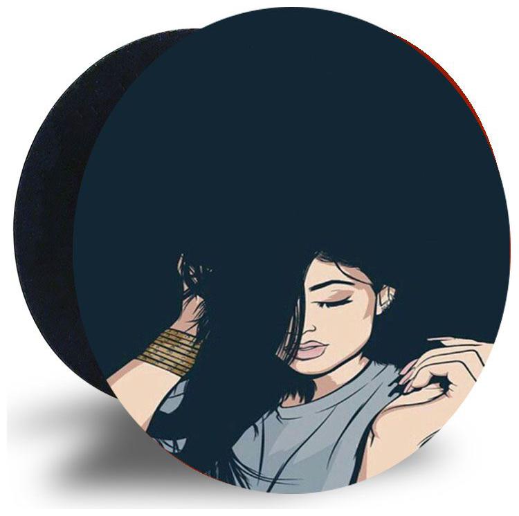 

Emble Designer Pop Socket Long Black Hair Girl