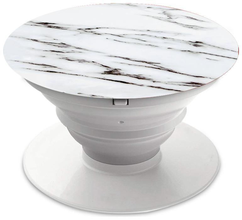 

Emble Designer Pop Socket White Marble With Black Line