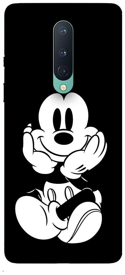 

Emble Designer Hard Case Cover For OnePlus 8 Black and White Cartoon