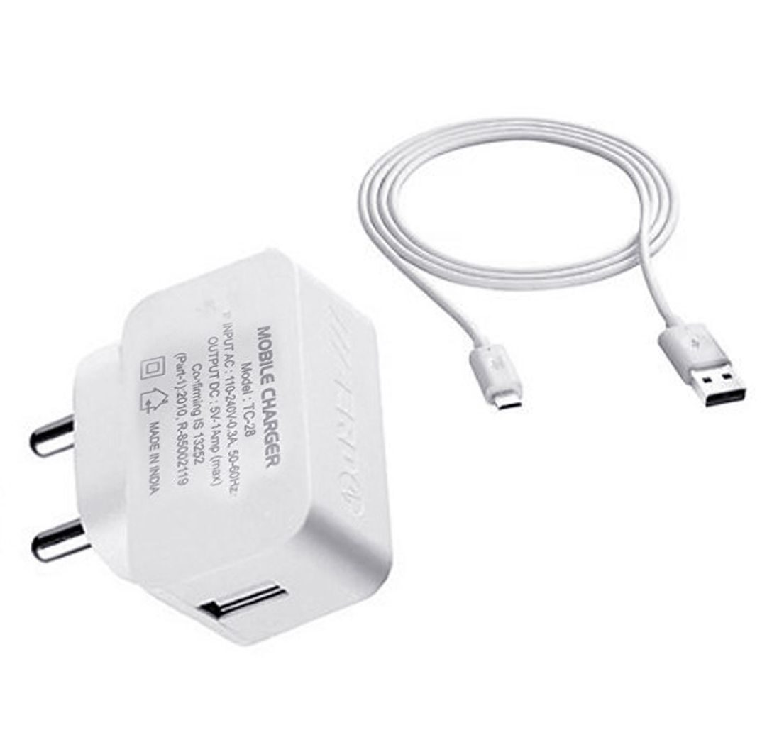 

ERD 1 Amp Charger with USB Cable for All Samsung Android Mobile with 1 Year Replacement Warranty from Brand Auth Seller