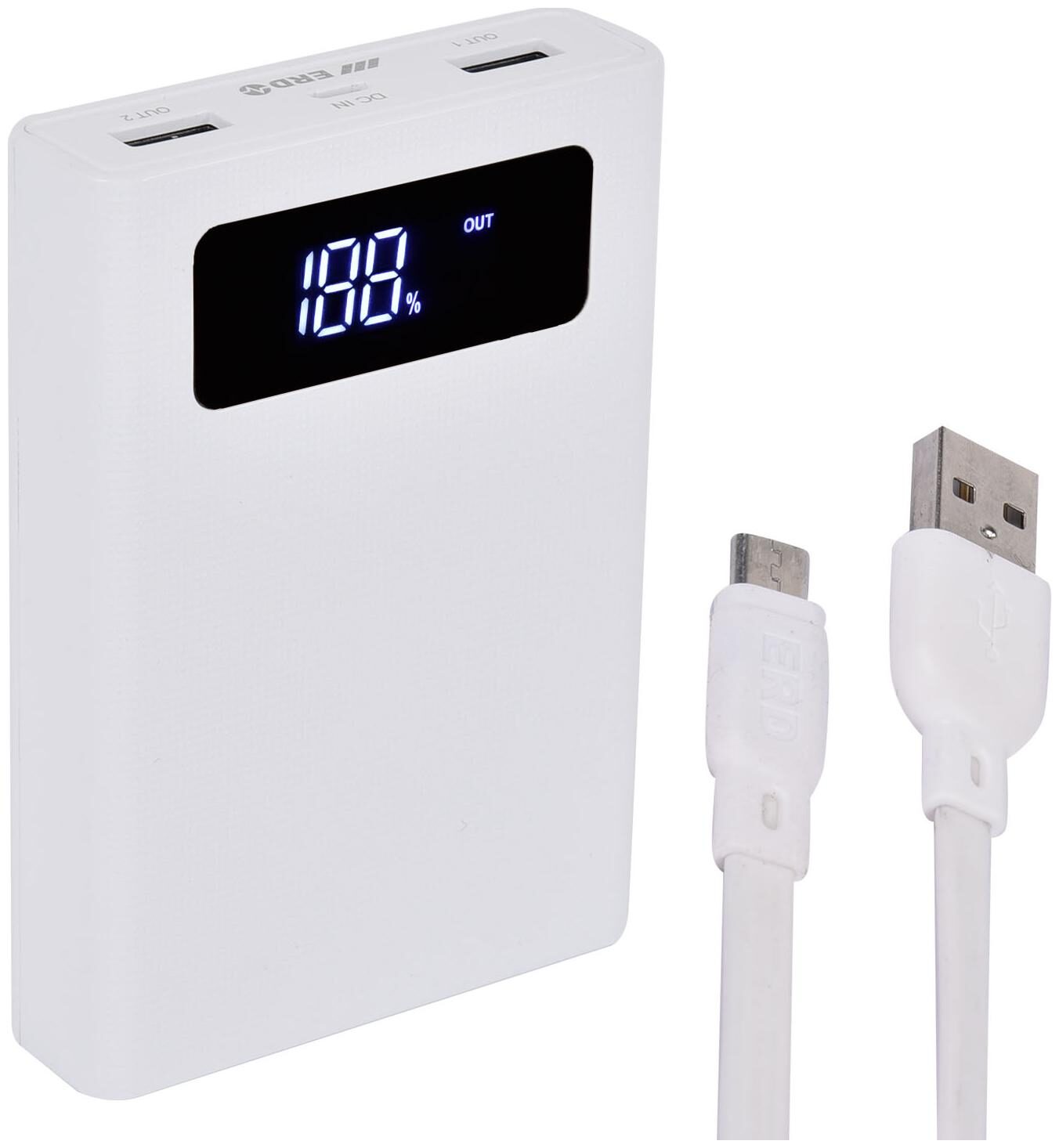 

ERD 10000 mAh Portable Power Bank - Assorted