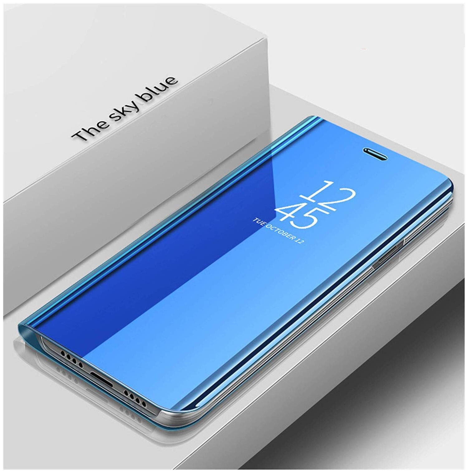 

EXOTIC FLOURISH Glass Flip Cover For Redmi 6 Pro ( Blue )