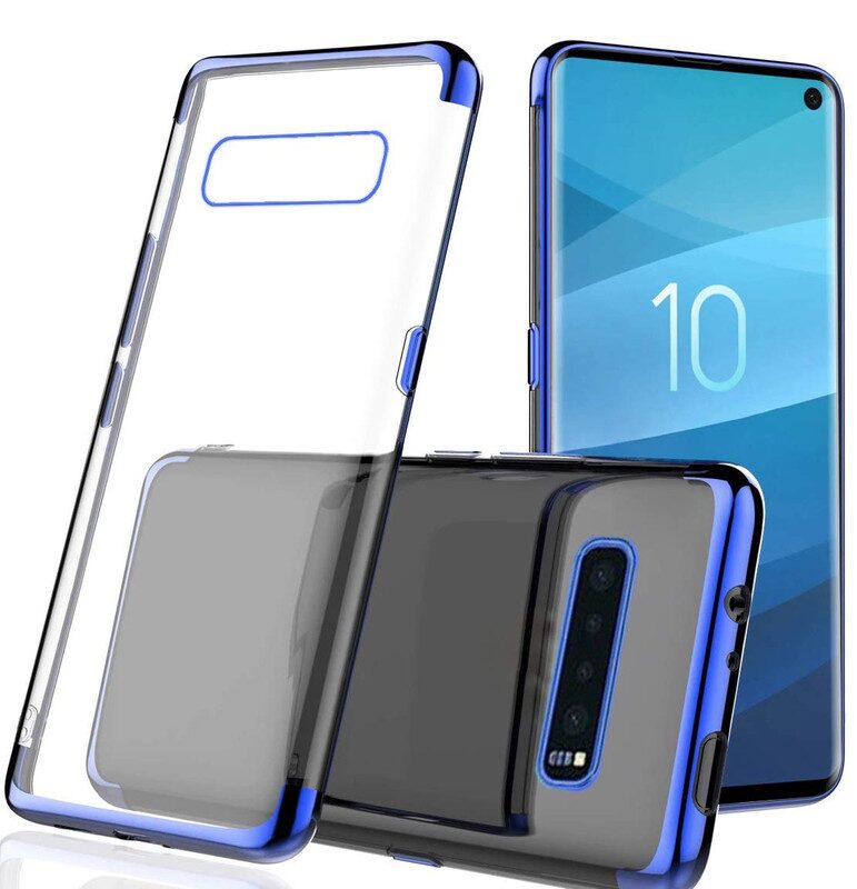 

EXOTIC FLOURISH Silicone Back Cover For Samsung Galaxy S10 ( Blue )