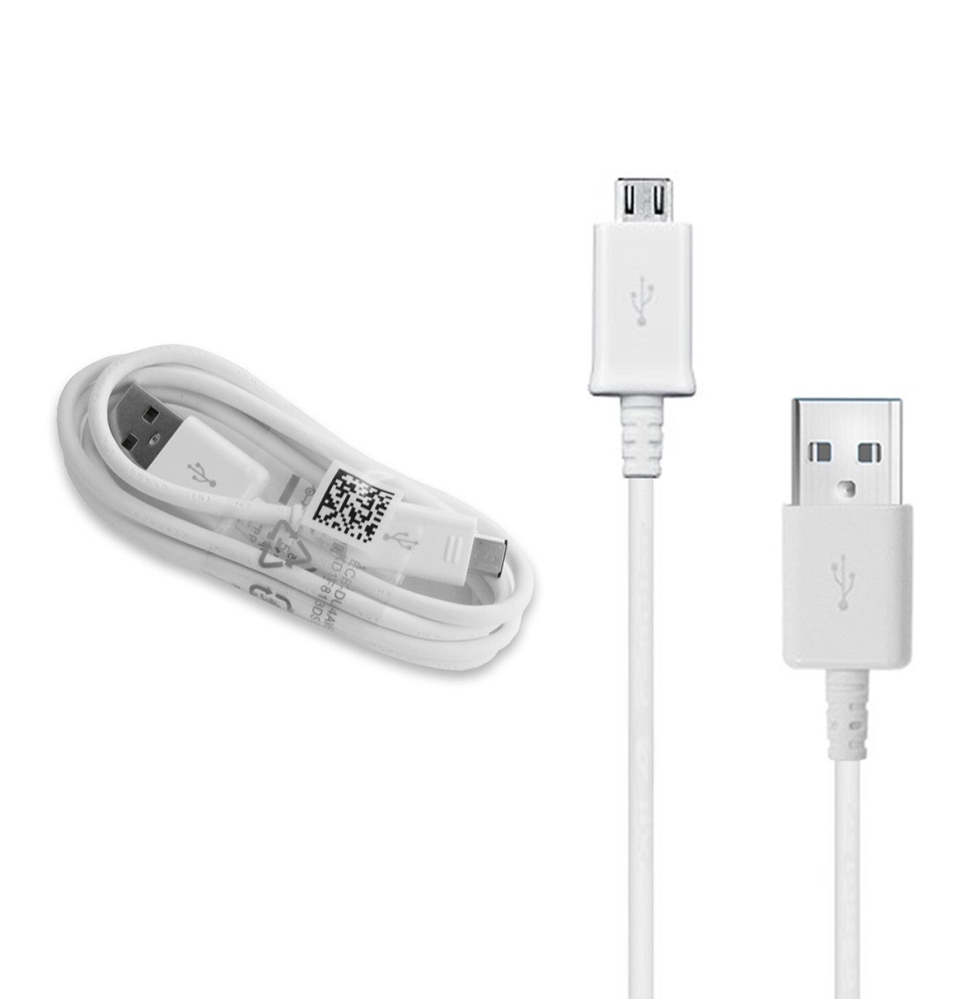 Fast Charging USB Data Cable Data Transfer / Data Sync Cable Compatible With Samsung USB Cable White