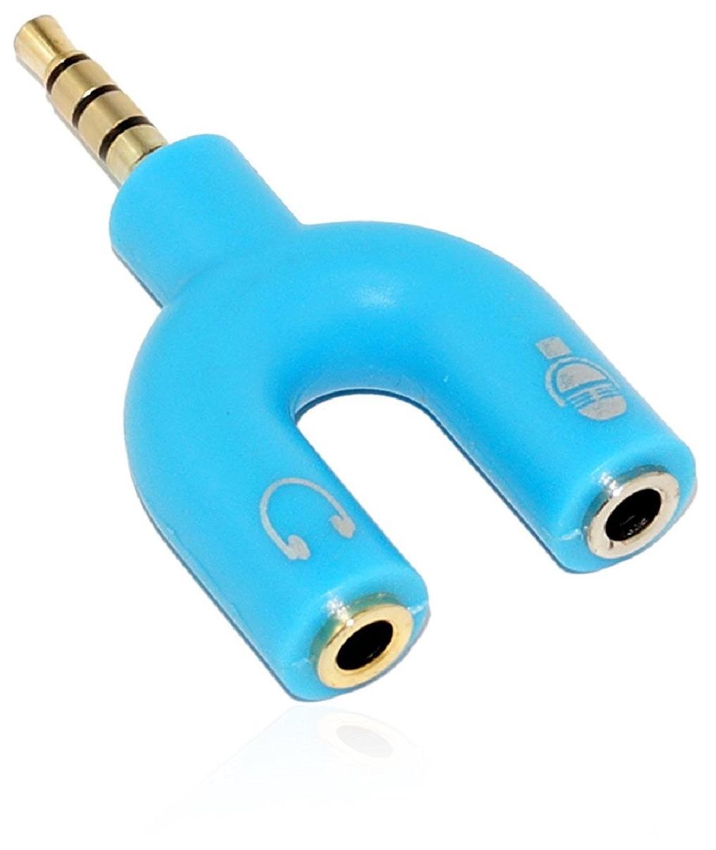 

Fedus 3 5MM U Shape Headphone Mic Audio Splitter Jack Adapter Sound Converter for All Devices (Multicolor)