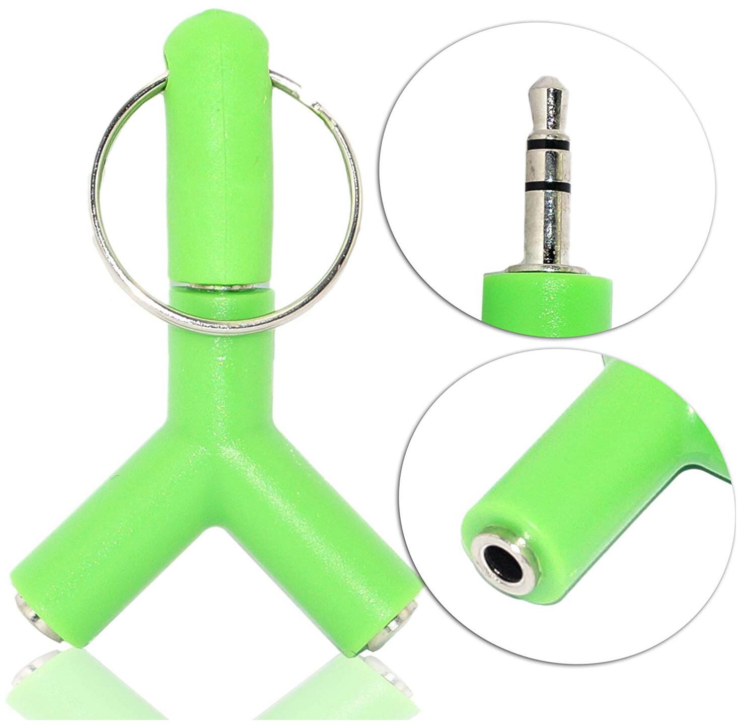 

Fedus Y Shape 3 5mm Male To 2 Female EP Stereo Audio Headphone Earphone Splitter Adapter(Color may vary)