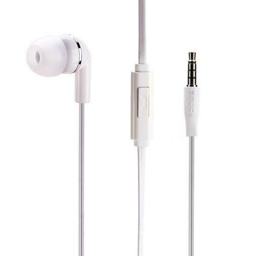 

FLAT WIRED HEADSET MONO HANDS-FREE EARPHONE W MIC SINGLE W7U for PHONE TABLETS