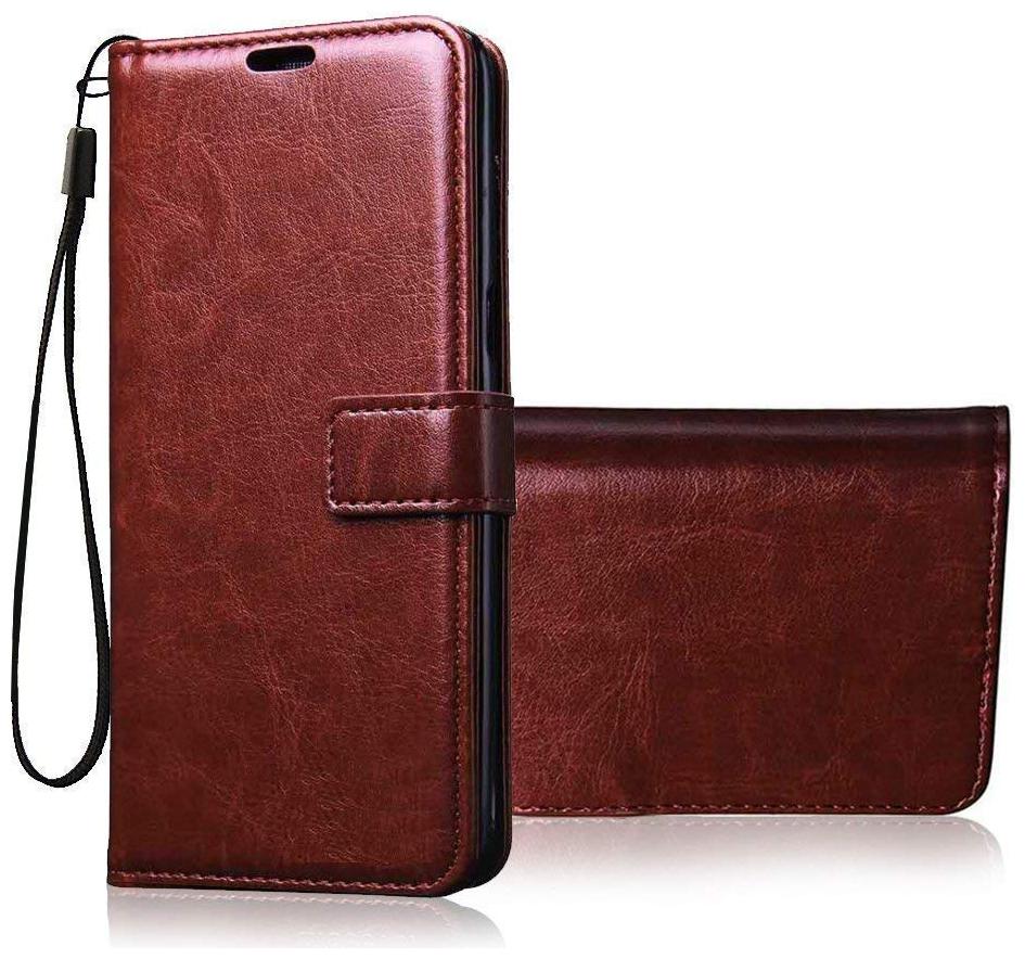 

Cellshop Faux Leather Flip Cover For Vivo Y83 Pro ( Brown )