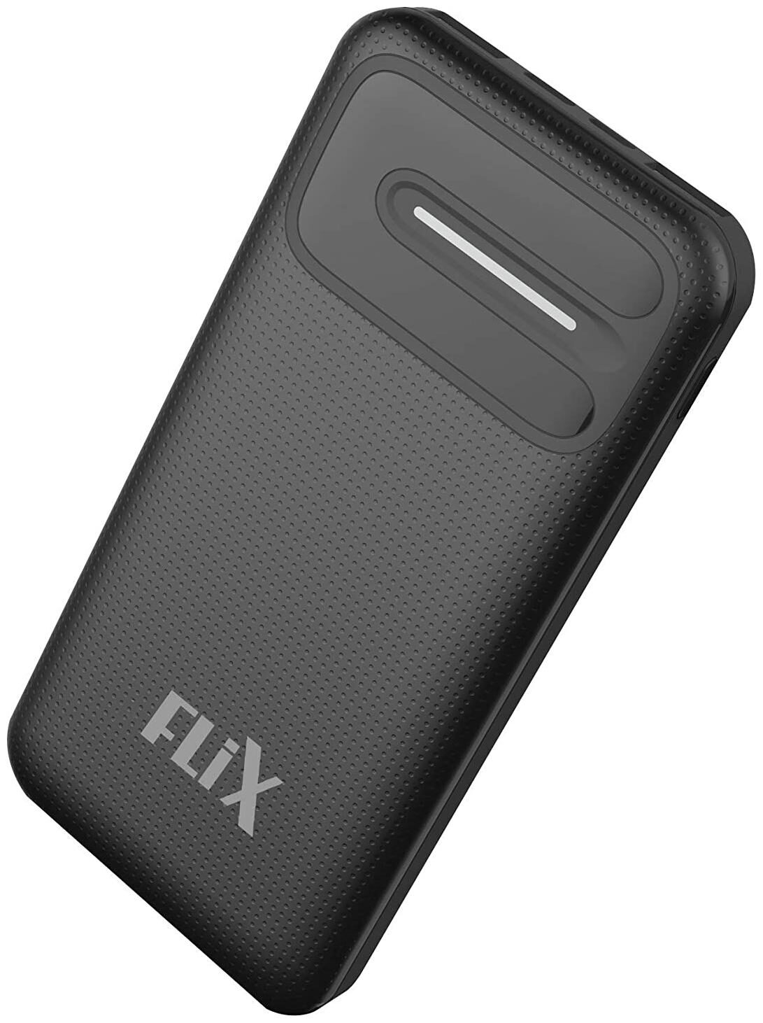 

Flix XPB-102S 10000 mAh Slim Fast Charging Power Bank - Black