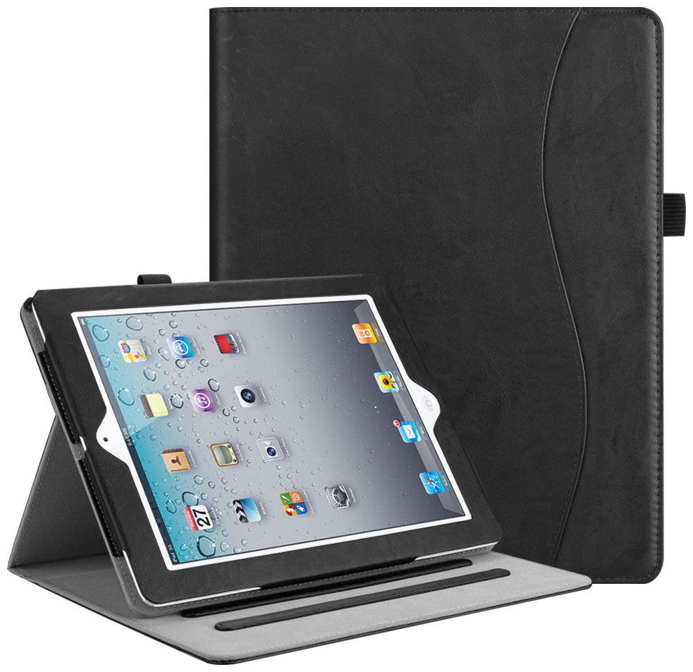 

For iPad 4 A1458 or A1459 Folio Case Multi-Angle Viewing Stand Cover w Pocket