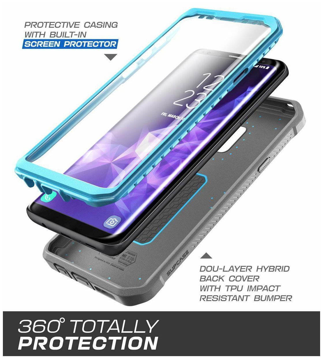 

For Samsung Galaxy S9 S9 Plus SUPCASE UBPro Full-Body Case Cover Screen Clip