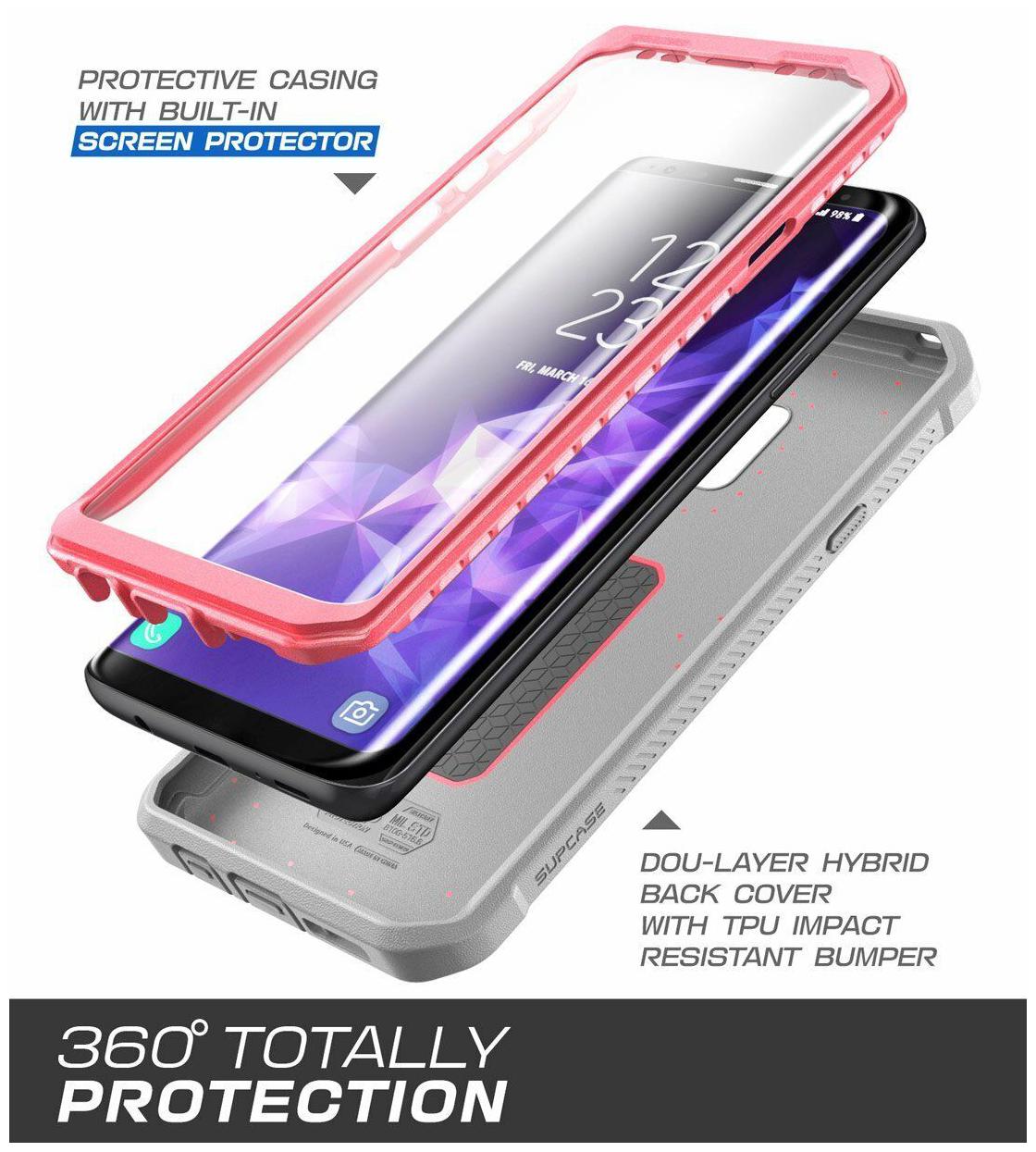 

For Samsung Galaxy S9 S9 Plus SUPCASE UBPro Full-Body Case Cover Screen Clip