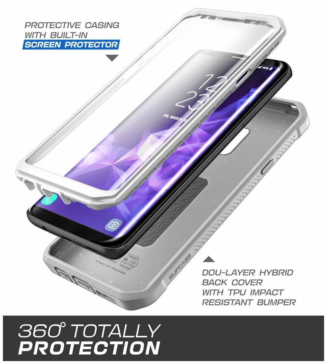 

For Samsung Galaxy S9 S9 Plus SUPCASE UBPro Full-Body Case Cover Screen Clip
