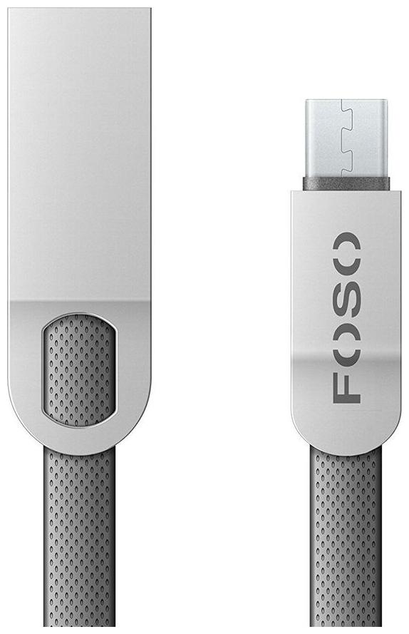 

Foso(TM) Flat Micro USB Cable For Charging Sync Data to Android SmartPhones (Gray Flat)
