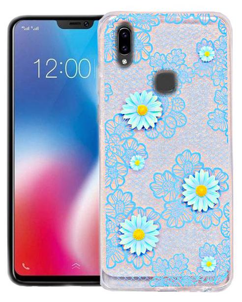 

GBAKS Rubber Back Cover For Vivo V9 ( Blue )