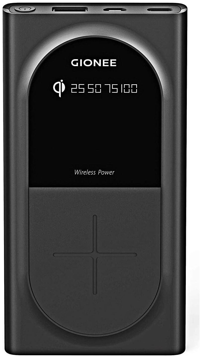 

Gionee PB10K1WL 10000 mAh Wireless Fast Charging Power Bank - Black