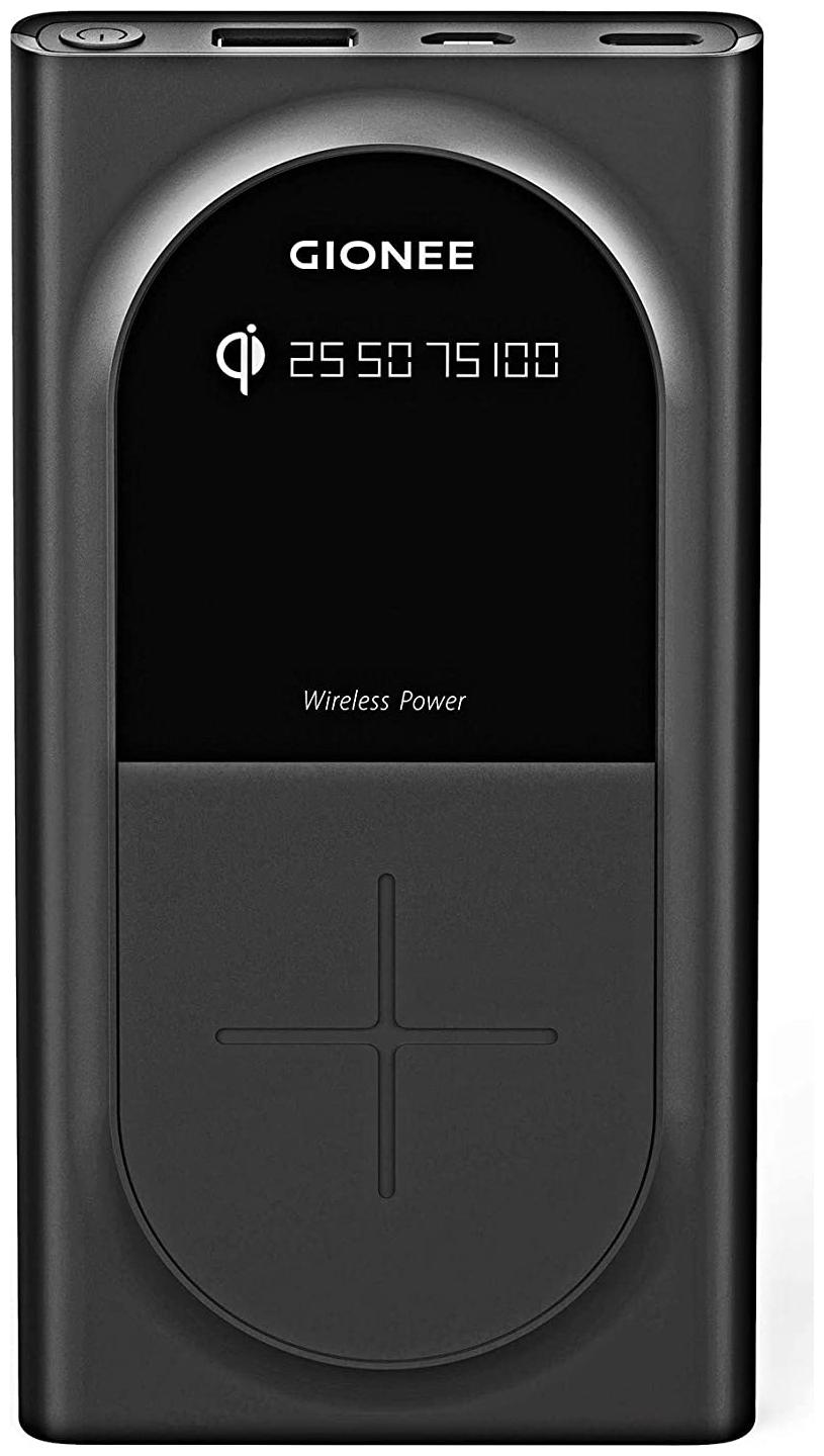 

Gionee PB10K1WL 10000 mAh Wireless Fast Charging Power Bank - Black