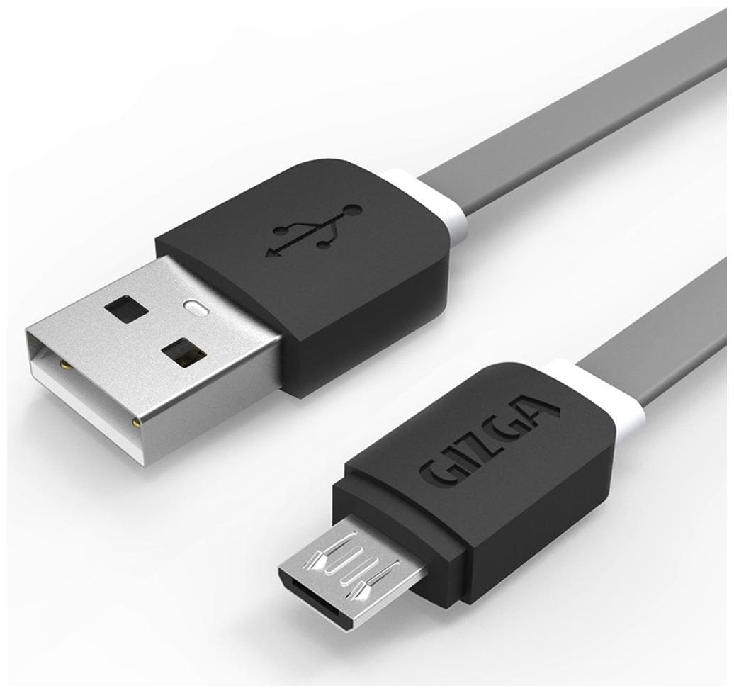

Gizga Essentials Micro USB Cable Tangle-Free 0 97 m (3 2 ft) Fast Charging - 2 4Amp Charge Sync Data Cable (Grey)