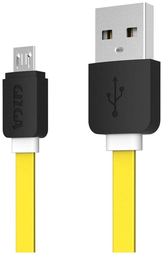 

Gizga Essentials Micro USB Cable Tangle-Free 0 97 m (3 2 ft) Fast Charging - 2 4Amp Charge Sync Data Cable - Yellow