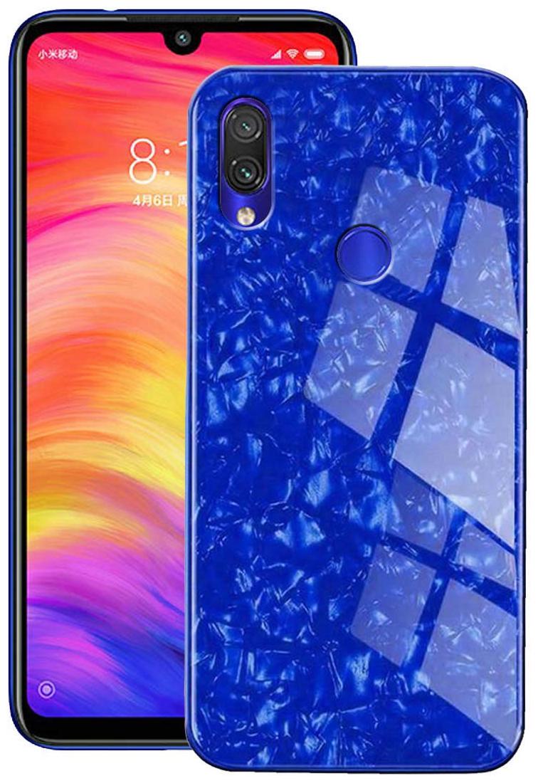 

Gohaps Glass Back Cover For Vivo Y15 ( Blue )