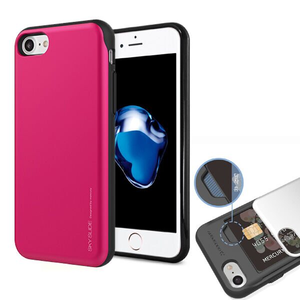 

GOOSPERY Anti-shock Matte Dual Slide 2-Card Bumper Case for iPhone 11 XR 8 Plus