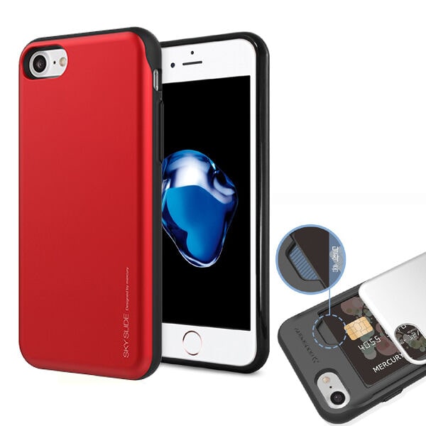 

GOOSPERY Anti-shock Matte Dual Slide 2-Card Bumper Case for iPhone 11 XR 8 Plus