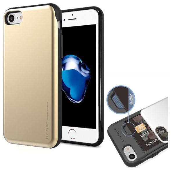 

GOOSPERY Anti-shock Matte Dual Slide 2-Card Bumper Case for iPhone 11 XR 8 Plus