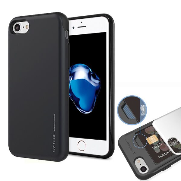 

GOOSPERY Anti-shock Matte Dual Slide 2-Card Bumper Case for iPhone 11 XR 8 Plus