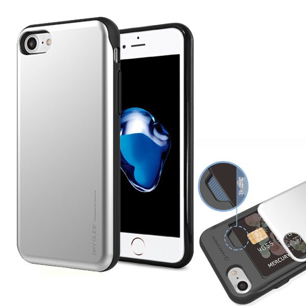 

GOOSPERY Anti-shock Matte Dual Slide 2-Card Bumper Case for iPhone 11 XR 8 Plus