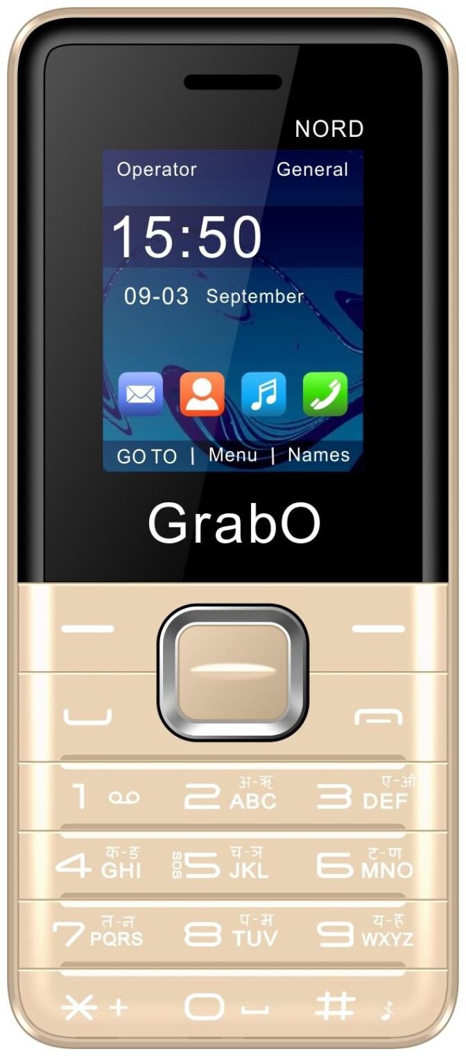 

Grabo NORD 1 8 inch Display with vibration features phone (GOLD)