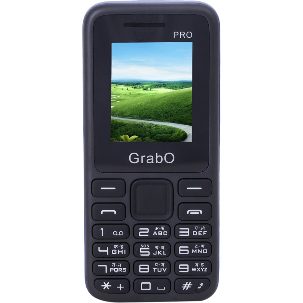 

Grabo PRO 1 8 inch Display with vibration features phone (BLACK BLUE)