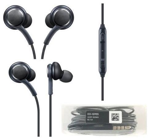 

T3S Hands-free Headphones with Mic and in-Line Remote for Samsung Galaxy Note 5 8 9 S7 S8 S6 S10 Active Edge Plus In-Ear Wired Headphone ( Black )