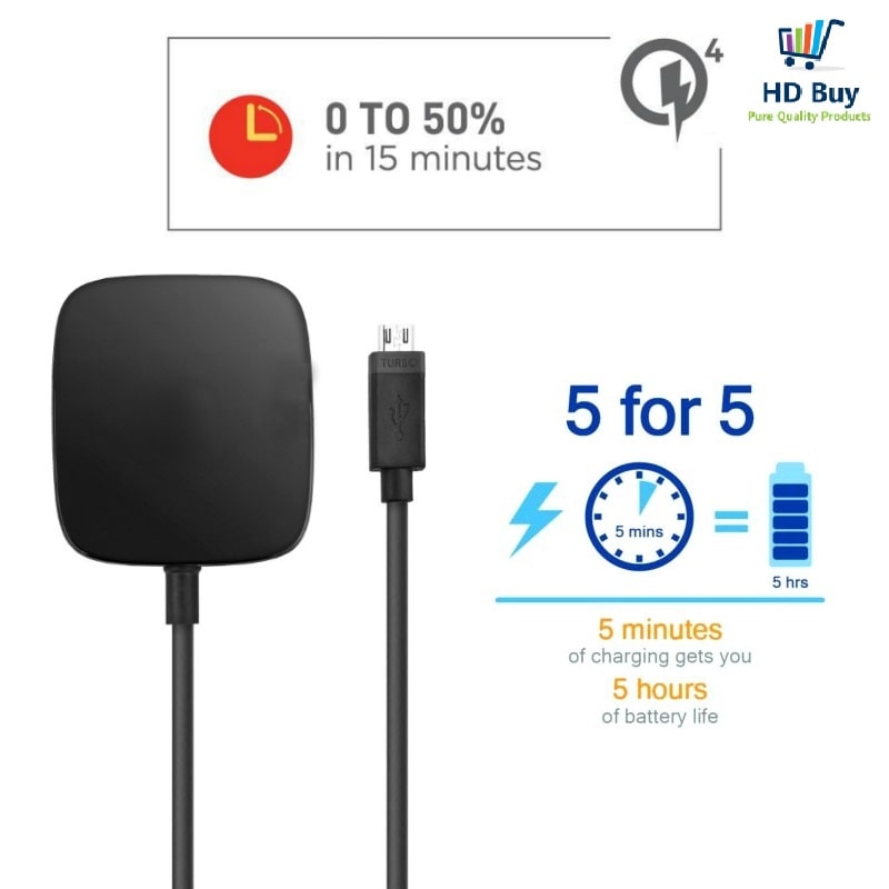 

HD Buy Turbo Proper 2 1amp Charger for Motorola Moto G2 G3 G4 G5 G4 Plus All Andriod Mobile
