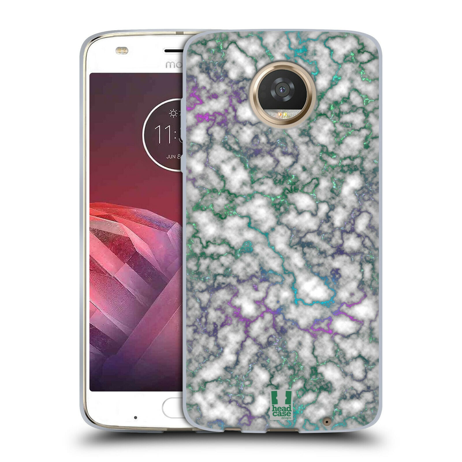 

HEAD CASE DESIGNS IRIDISCENT MARBLE SOFT GEL CASE FOR MOTOROLA PHONES
