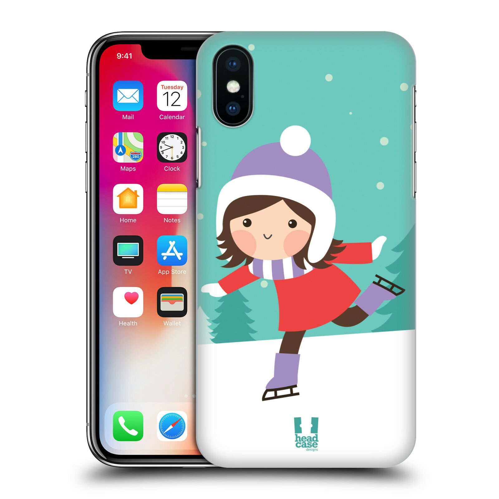 

HEAD CASE DESIGNS JOLLY CHRISTMAS TOONS HARD BACK CASE FOR APPLE iPHONE PHONES