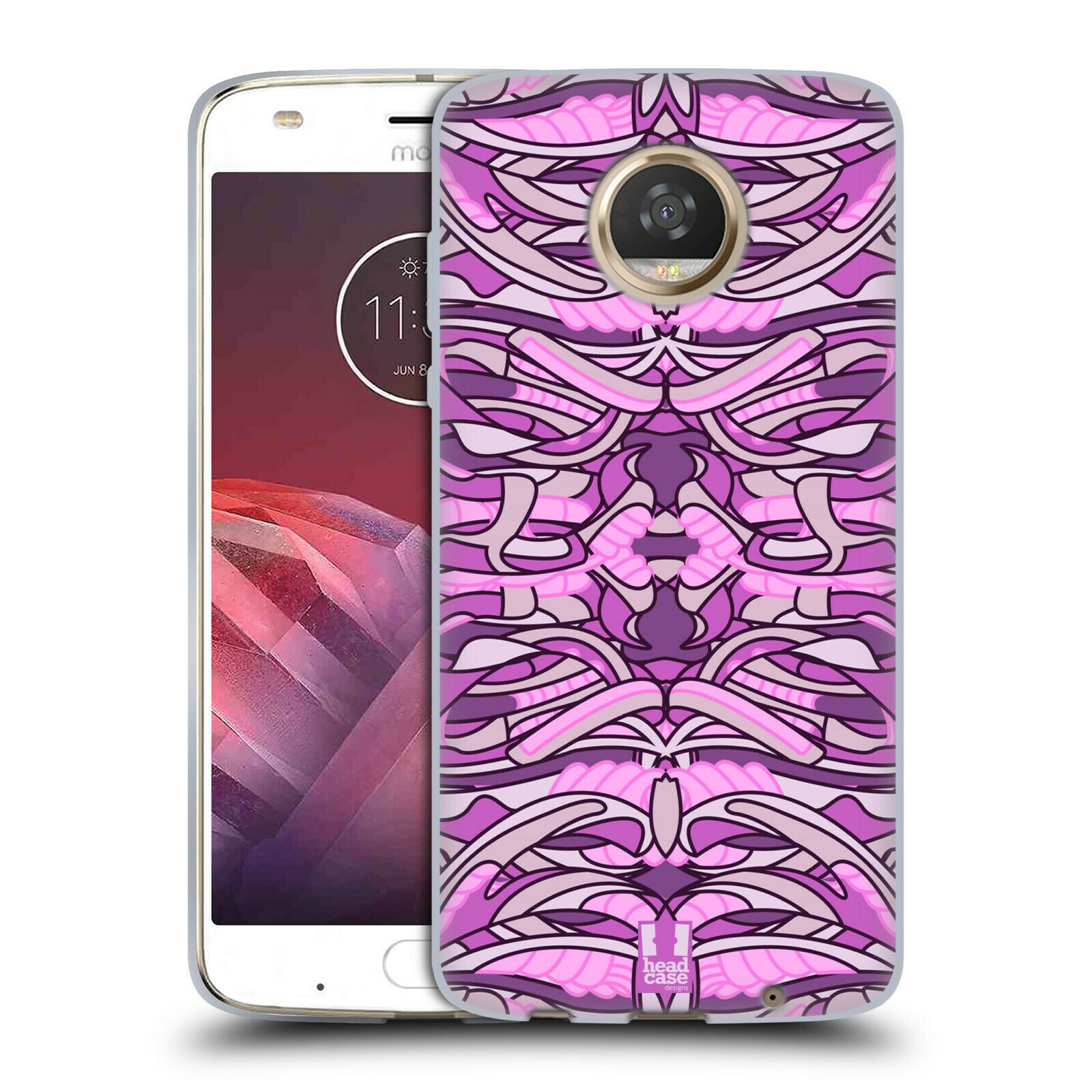 

HEAD CASE DESIGNS ABSTRACT ALIEN PATTERNS SOFT GEL CASE FOR MOTOROLA PHONES